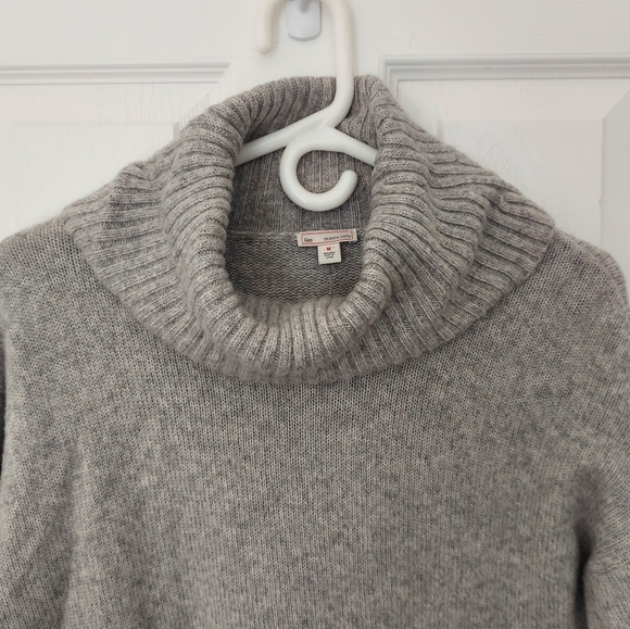Gap Grey Cowl Neck Wool Blend Sweater M - Picture 2 of 5